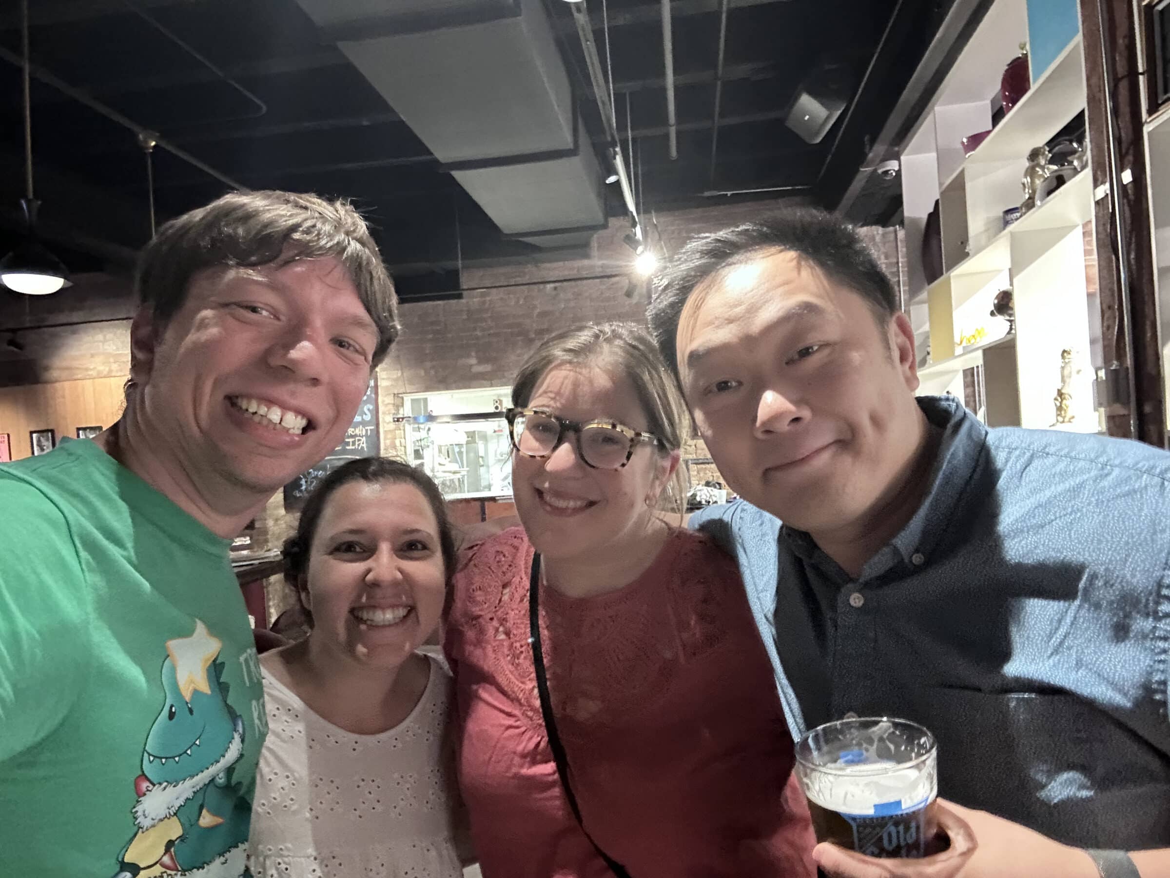 With Jason and Carrie at iO before Improv Shakespeare