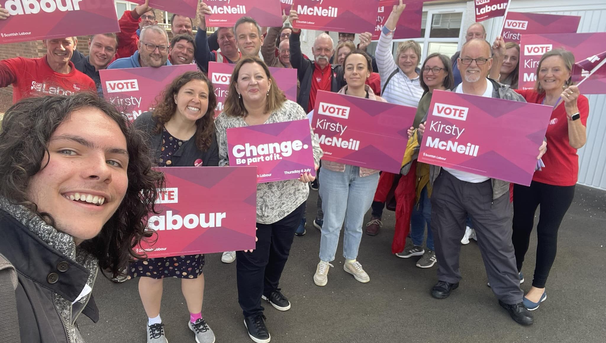 Team photo on election day morning