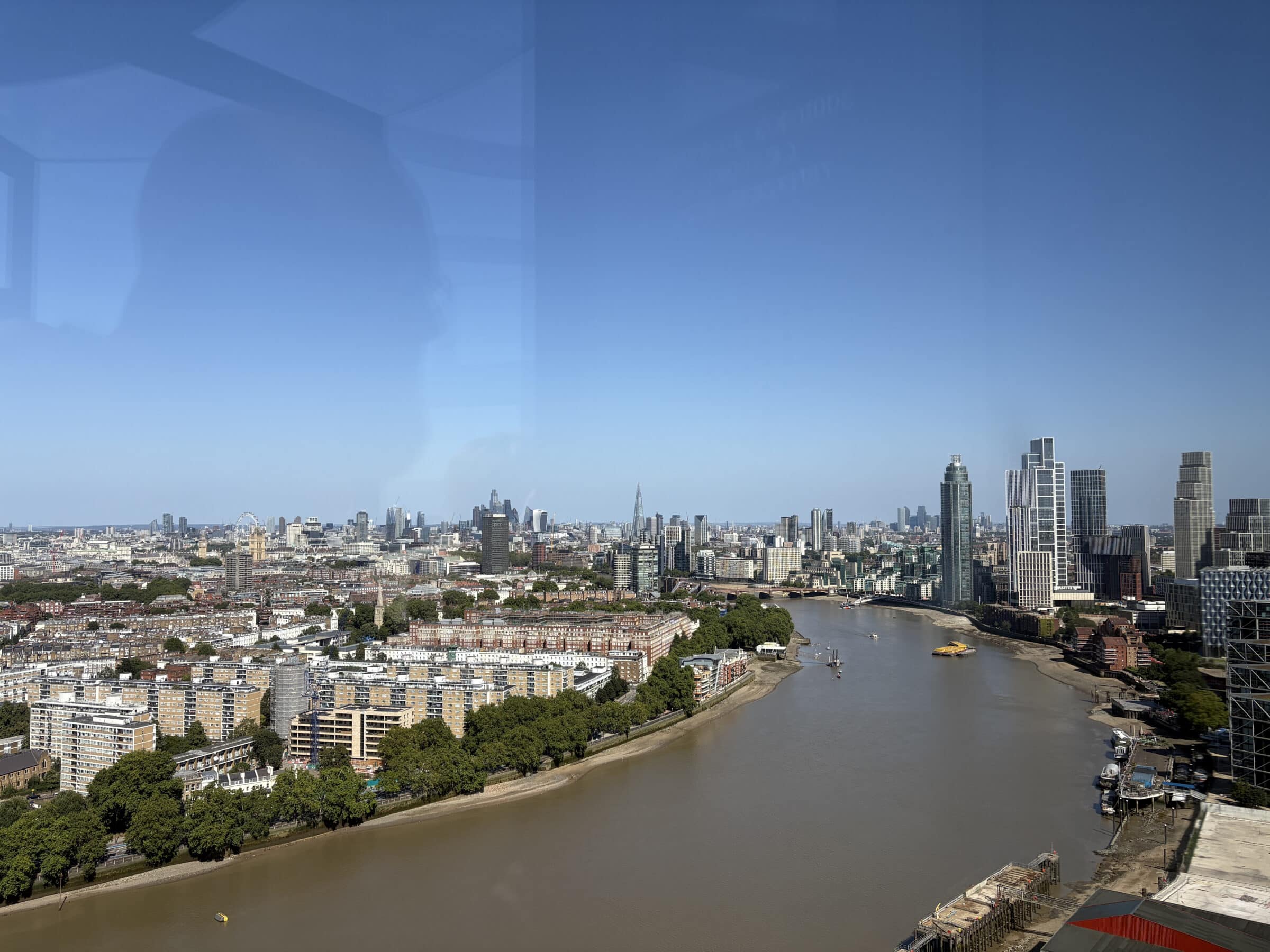 The view over the river from Battersea Power Station