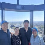 Together at the top of Battersea Power Station's Lift 109
