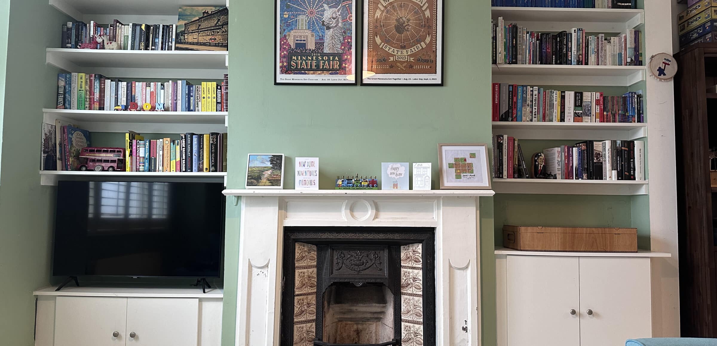 Everything feels better once you get the bookshelves done