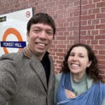 About to board his first train