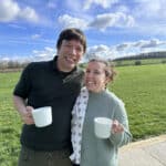 Enjoying some tea in the sunshine!