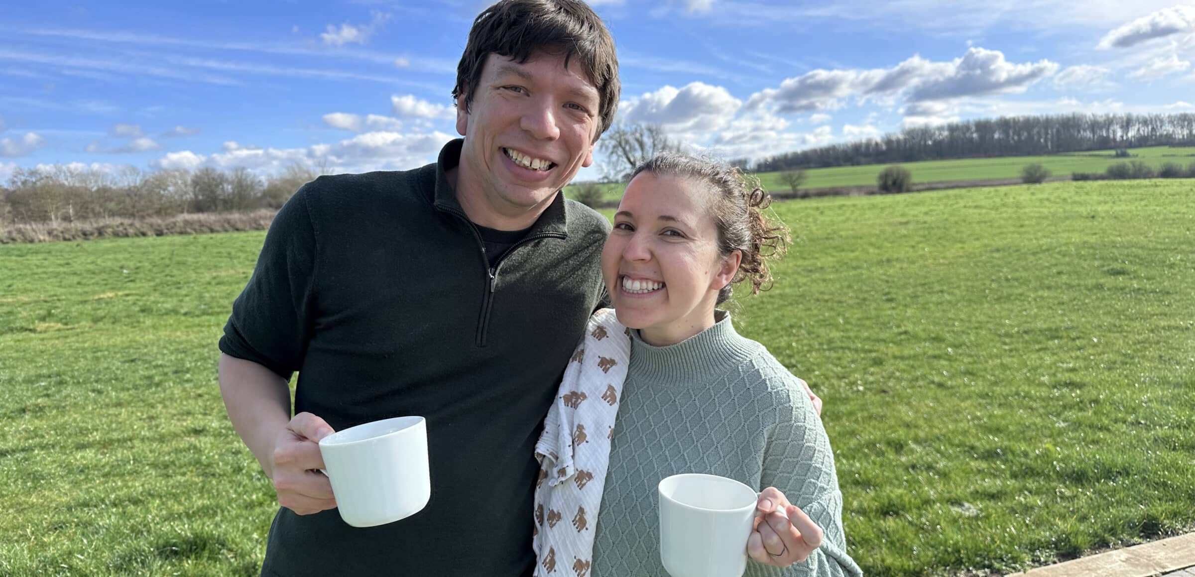 Enjoying some tea in the sunshine!